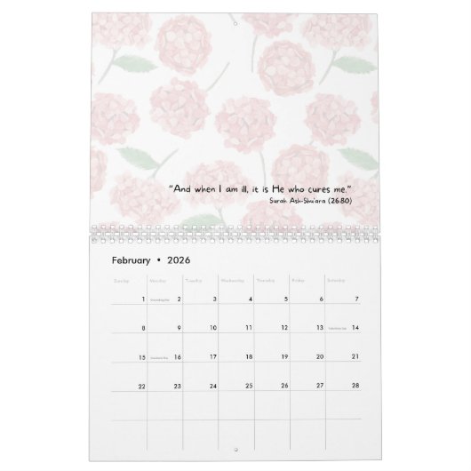 2026 Islamic Calendar with Quran Quotes Kalender (Feb 2026)