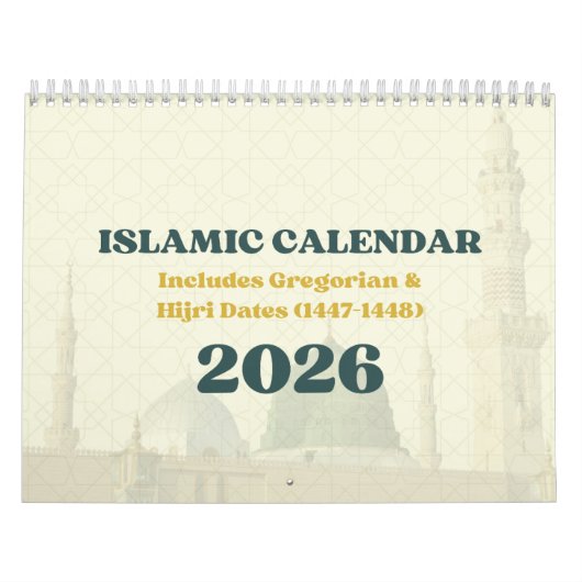 2026 Islamitische Hijri-kalender | Gregoriaans + H Kalender (Hoes)