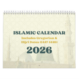 2026 Islamitische Hijri-kalender | Gregoriaans + H Kalender