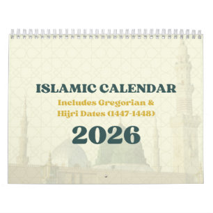 2026 Islamitische Hijri-kalender Gregoriaans + H Kalender