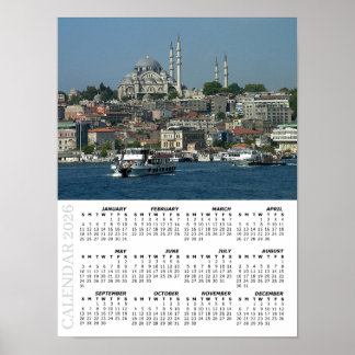 2026 Istanbul Kalender, Sultan Ahmed, Turkije Poster