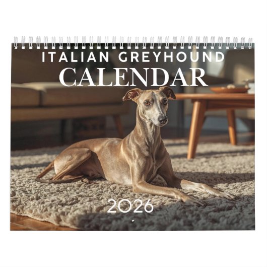 2026 Italiaanse Windhond Muurkalender Kalender (Hoes)