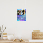 2026 Jaar Maandkalender Boho Waterverf 3 Foto Poster (Keuken)