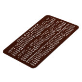 2026 Jaar Maandkalender Bruin Houtstructuur Eenvou Magneet (Linkerzijde)