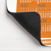 2026 Jaar Maandkalender Midden-Eeuwse Oranje Kat Muismat (Hoek)
