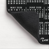 2026 Jaar Maandkalender Zwart Aangepast 2 Foto's Muismat (Hoek)