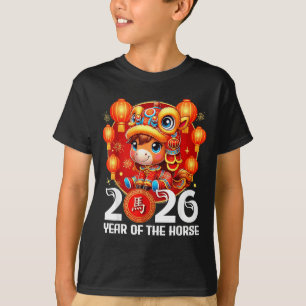 2026 Jaar Paard Chinees Nieuw Kunstwerk T-shirt
