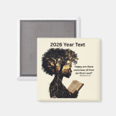 2026 Jaar Tekst Lezen Magneet (Voorkant / Achterkant)