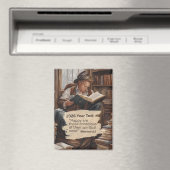 2026 Jaar Tekst Man Leest Magneet (Insitu (Vaatwasser))
