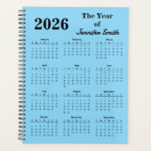 2026 Jaar van Aangepaste Naam Persoonlijke Planner (Voorkant)