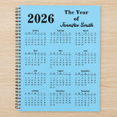 2026 Jaar van Aangepaste Naam Persoonlijke Planner
