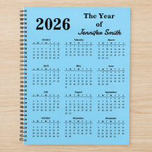 2026 Jaar van Aangepaste Naam Persoonlijke Planner