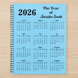 2026 Jaar van Aangepaste Naam Persoonlijke Planner
