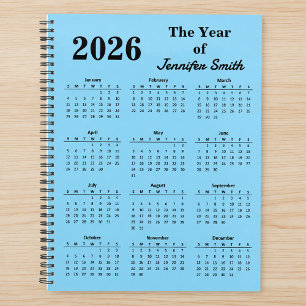 2026 Jaar van Aangepaste Naam Persoonlijke Planner