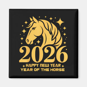 2026 Jaar Van Het Paard Bloemrijke Dierenriem Kuns Magneet