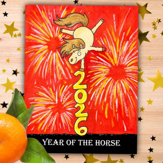 2026 Jaar van het Paard Briefkaart