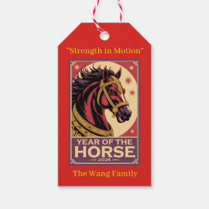 2026 Jaar van het Paard Cadeaubijsluiter Cadeaulabel