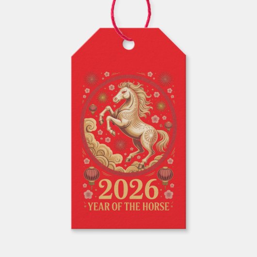 2026 Jaar van het Paard Cadeaubijsluiter Cadeaulabel (Voorkant)