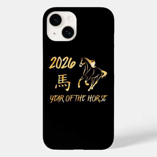 2026 Jaar Van Het Paard Case-Mate iPhone Case (Achterkant)