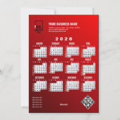 2026 Jaar van het Paard Chinees Nieuwjaar Kalender Feestdagenkaart (Achterkant)