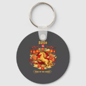 2026 Jaar Van Het Paard Chinese Zodiac Kunst  Sleutelhanger (Voorkant)