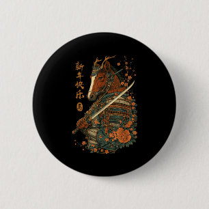 2026 Jaar Van Het Paard Japanse Golf Art Lunaire N Ronde Button 5,7 Cm