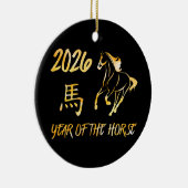 2026 Jaar Van Het Paard Keramisch Ornament (Rechts)