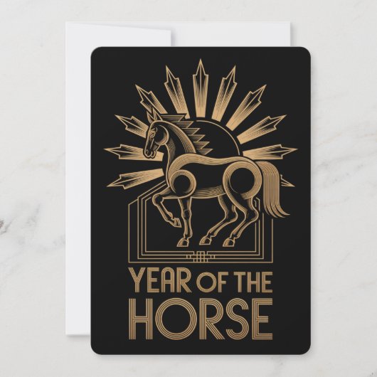 2026 Jaar van het Paard Kerstkaart (Voorkant)