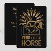 2026 Jaar van het Paard Kerstkaart (Voorkant / Achterkant)