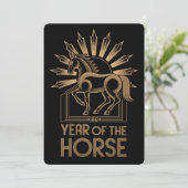 2026 Jaar van het Paard Kerstkaart (Staand voorkant)