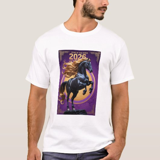 2026 Jaar van het Paard Viering T-shirt (Voorkant)
