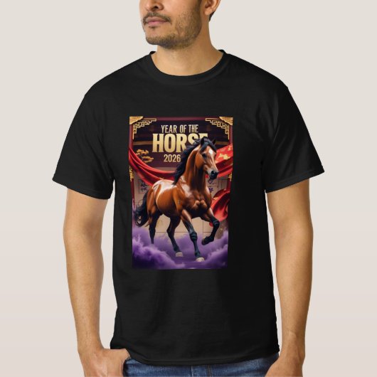 2026 Jaar van het Paard Viering T-shirt (Voorkant)
