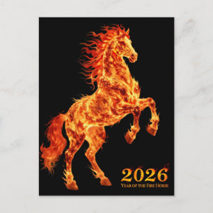2026 Jaar van het Vuurpaard Briefkaart