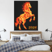 2026 Jaar van het Vuurpaard Canvas Afdruk (Insitu (Slaapkamer))