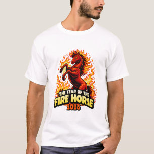 2026 Jaar van het Vuurpaard Chinese Zodiak Kunst. T-shirt