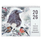 2026 Jaar van Verandering Bloem Motiverend  Kalender (Hoes)