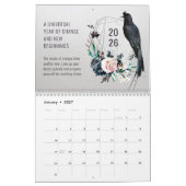 2026 Jaar van Verandering Bloem Motiverend  Kalender (Jan 2027)