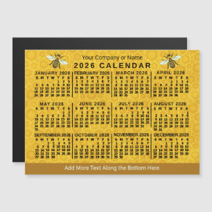 2026 Jaarkalender Bij Imker Bijenkorf Maatwerk Magnetische Uitnodiging