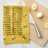 2026 Jaarkalender Bij Imkerij Aangepast Theedoek (Quarter Fold)
