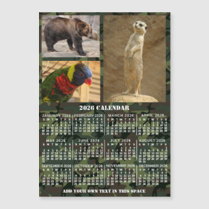 2026 Jaarkalender Camouflage Voeg 3 foto's toe mag