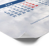 2026 Jaarlijkse wandkalenderposter Poster (Hoek)