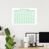 2026 Jaaroverzicht Wandplanner Kalender Poster (Thuiskantoor)