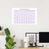 2026 Jaaroverzicht Wandplanner Kalender Poster (Thuiskantoor)
