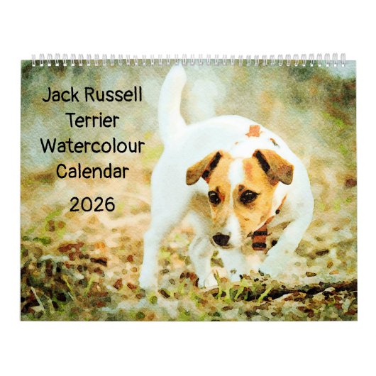 2026 Jack Russell Terrier hondenliefhebber persoon Kalender (Hoes)