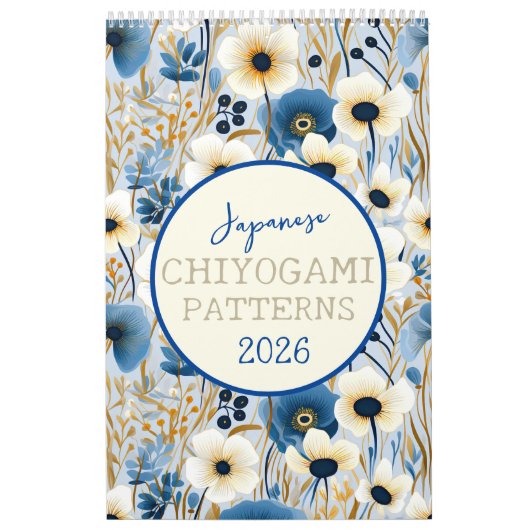 2026 Japanse Chiyogami Patronen Kalender (Hoes)