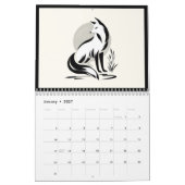2026 Japanse Inktborstel Dier 12 maand Kalender (Jan 2027)
