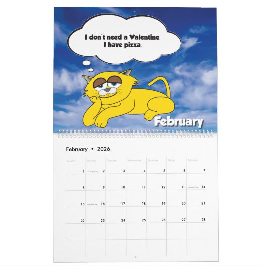 2026 Jerry The Cat Calendar Kalender (Feb 2026)