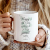 2026 JW Jaar Tekst Mattheüs 5:3 Groene Eucalyptus Koffiemok