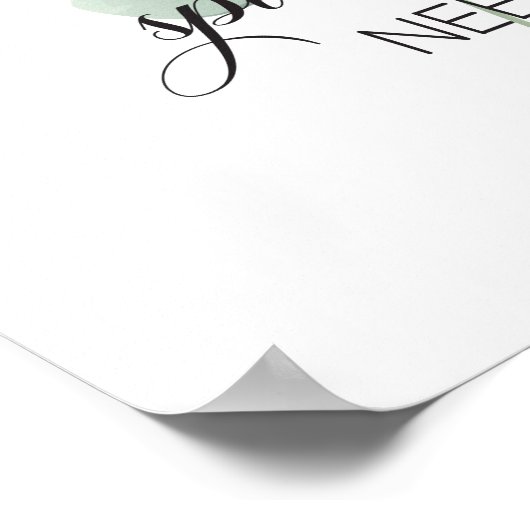 2026 JW Jaar Tekst Mattheüs 5:3 met Eucalyptus Poster (Hoek)