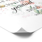 2026 JW Jaar Tekst Mattheüs 5:3 met Lente Bloemen Poster (Hoek)